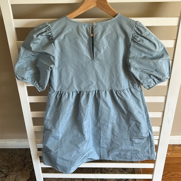WILFRED LIGHT BLUE PUFF SLEEVE MINI DRESS Size 2XS - Picture 5 of 15